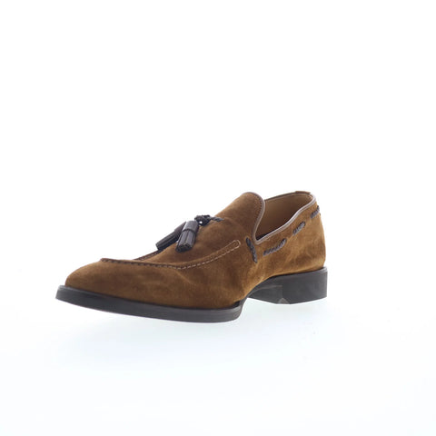 Di Bianco Napoli Mens Brown Suede Slip On Loafers & Slip Ons Casual Shoes