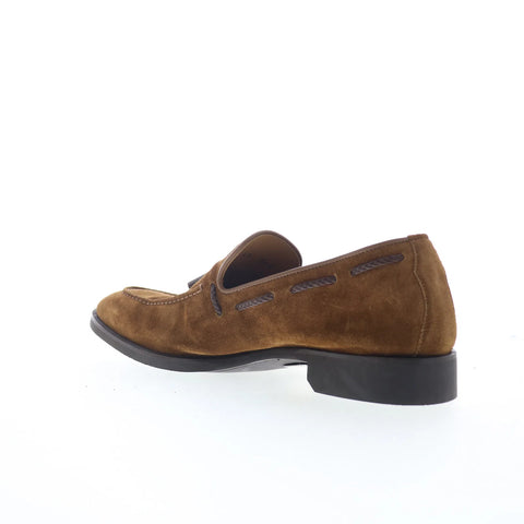 Di Bianco Napoli Mens Brown Suede Slip On Loafers & Slip Ons Casual Shoes