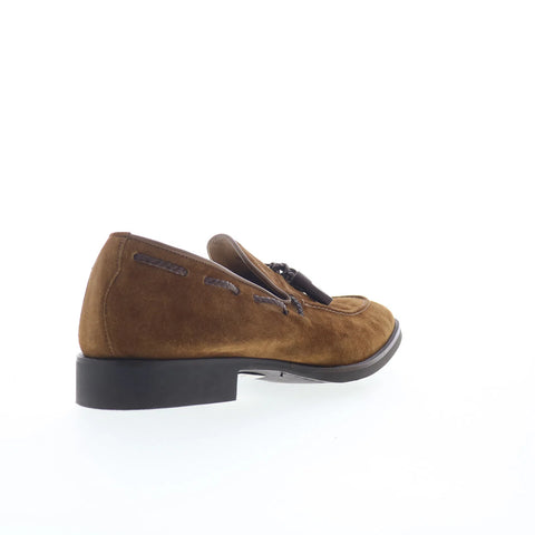 Di Bianco Napoli Mens Brown Suede Slip On Loafers & Slip Ons Casual Shoes