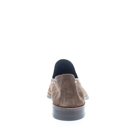Di Bianco Napoli Mens Brown Suede Slip On Loafers & Slip Ons Tasseled Shoes