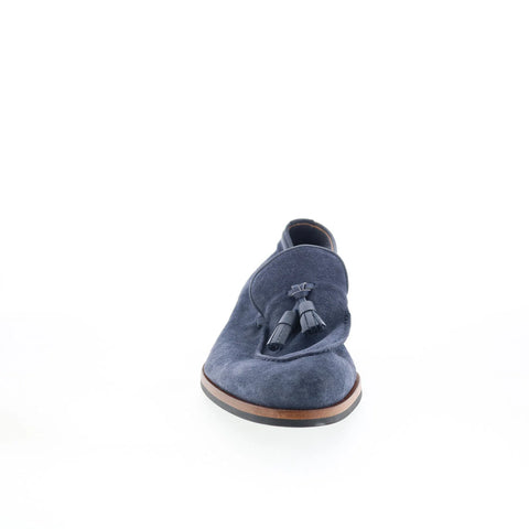 Di Bianco Napoli Mens Blue Suede Slip On Loafers & Slip Ons Casual Shoes