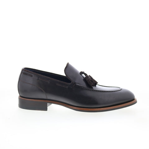 Di Bianco Napoli Mens Brown Leather Slip On Loafers & Slip Ons Casual Shoes