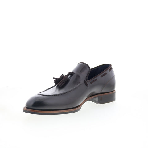 Di Bianco Napoli Mens Brown Leather Slip On Loafers & Slip Ons Casual Shoes