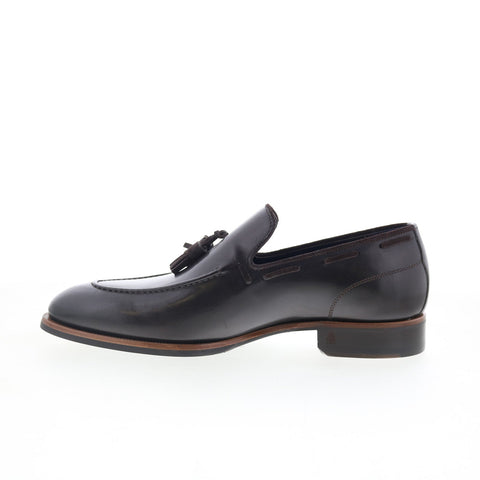 Di Bianco Napoli Mens Brown Leather Slip On Loafers & Slip Ons Casual Shoes
