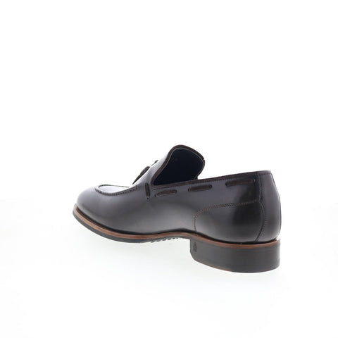 Di Bianco Napoli Mens Brown Leather Slip On Loafers & Slip Ons Casual Shoes
