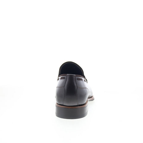 Di Bianco Napoli Mens Brown Leather Slip On Loafers & Slip Ons Casual Shoes