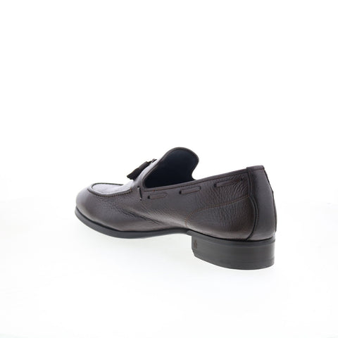 Di Bianco Napoli Mens Brown Leather Slip On Loafers & Slip Ons Casual Shoes