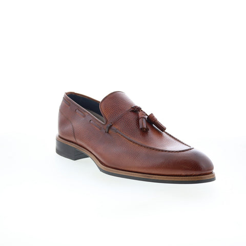 Di Bianco Napoli Mens Brown Leather Slip On Loafers & Slip Ons Casual Shoes