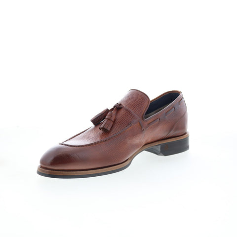 Di Bianco Napoli Mens Brown Leather Slip On Loafers & Slip Ons Casual Shoes
