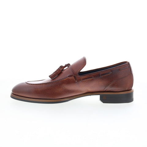 Di Bianco Napoli Mens Brown Leather Slip On Loafers & Slip Ons Casual Shoes