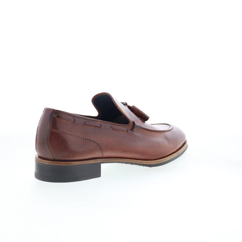 Di Bianco Napoli Mens Brown Leather Slip On Loafers & Slip Ons Casual Shoes