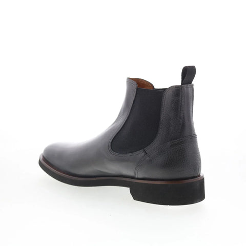 Di Bianco Nelly Mens Gray Leather Slip On Chelsea Boots