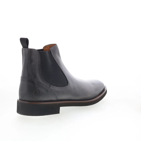 Di Bianco Nelly Mens Gray Leather Slip On Chelsea Boots