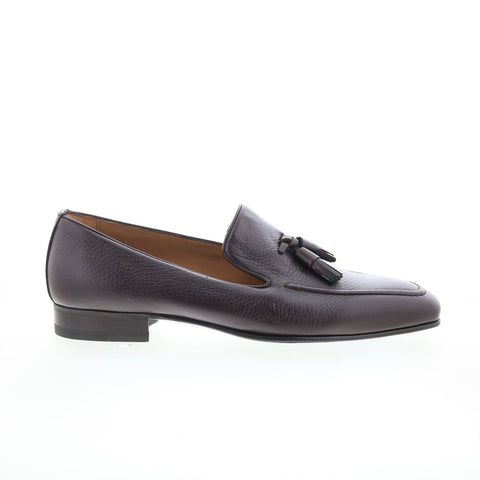 Pastori by Di Bianco Nerva Mens Brown Leather Loafers & Slip Ons Casual Shoes