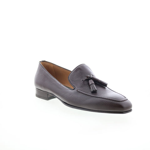 Pastori by Di Bianco Nerva Mens Brown Leather Loafers & Slip Ons Casual Shoes