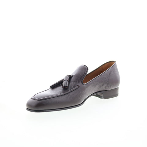 Pastori by Di Bianco Nerva Mens Brown Leather Loafers & Slip Ons Casual Shoes