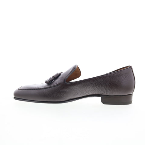 Pastori by Di Bianco Nerva Mens Brown Leather Loafers & Slip Ons Casual Shoes