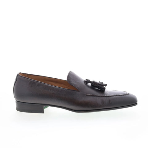 Pastori by Di Bianco Nerva Mens Brown Leather Loafers & Slip Ons Casual Shoes