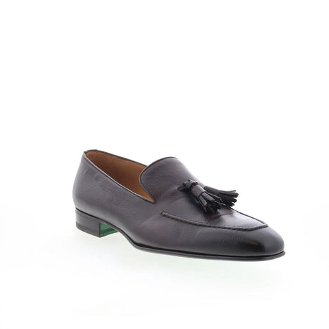 Pastori by Di Bianco Nerva Mens Brown Leather Loafers & Slip Ons Casual Shoes