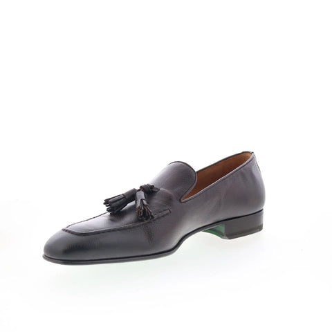 Pastori by Di Bianco Nerva Mens Brown Leather Loafers & Slip Ons Casual Shoes