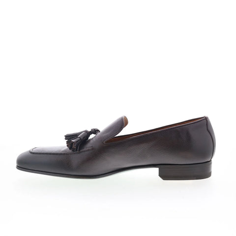 Pastori by Di Bianco Nerva Mens Brown Leather Loafers & Slip Ons Casual Shoes