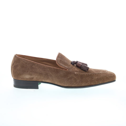 Pastori by Di Bianco Nerva Mens Brown Suede Loafers & Slip Ons Casual Shoes
