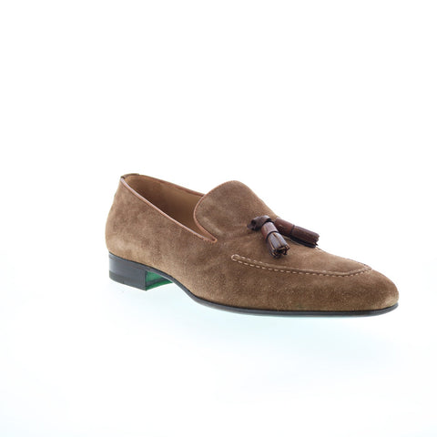 Pastori by Di Bianco Nerva Mens Brown Suede Loafers & Slip Ons Casual Shoes