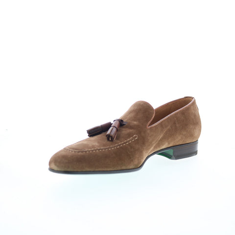 Pastori by Di Bianco Nerva Mens Brown Suede Loafers & Slip Ons Casual Shoes