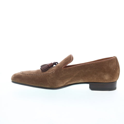 Pastori by Di Bianco Nerva Mens Brown Suede Loafers & Slip Ons Casual Shoes