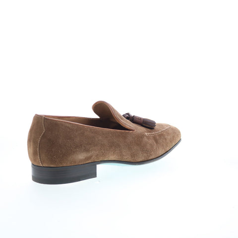 Pastori by Di Bianco Nerva Mens Brown Suede Loafers & Slip Ons Casual Shoes