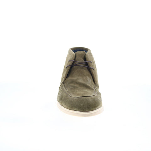 Di Bianco Nicida Mens Green Suede Lace Up Chukkas Boots