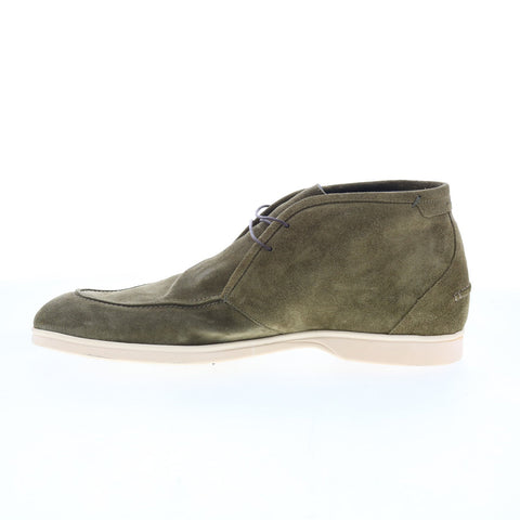 Di Bianco Nicida Mens Green Suede Lace Up Chukkas Boots