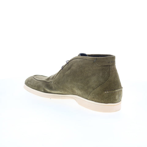 Di Bianco Nicida Mens Green Suede Lace Up Chukkas Boots