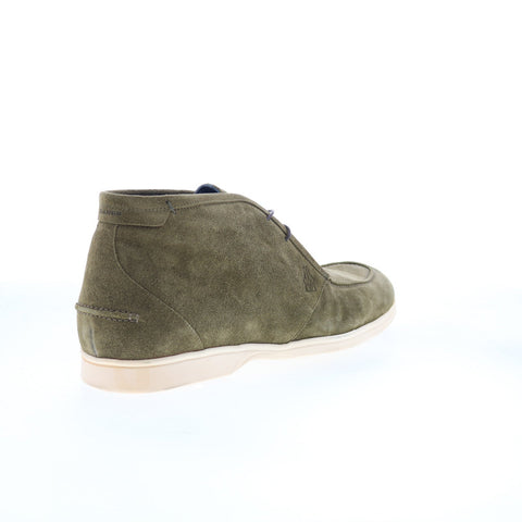 Di Bianco Nicida Mens Green Suede Lace Up Chukkas Boots