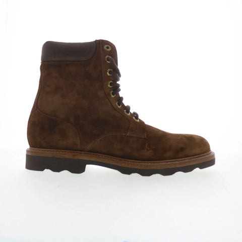 Di Bianco Ormea Mens Brown Suede Lace Up Casual Dress Boots