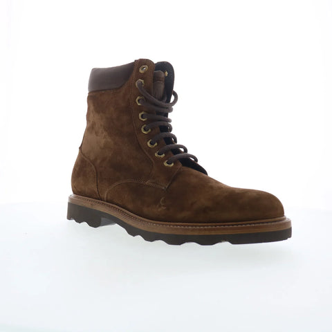 Di Bianco Ormea Mens Brown Suede Lace Up Casual Dress Boots
