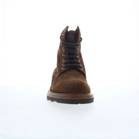 Di Bianco Ormea Mens Brown Suede Lace Up Casual Dress Boots