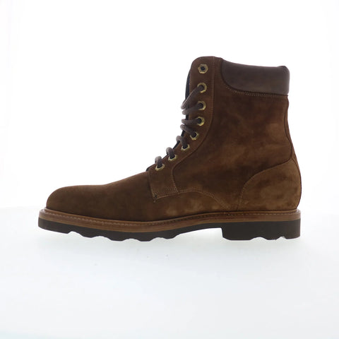 Di Bianco Ormea Mens Brown Suede Lace Up Casual Dress Boots