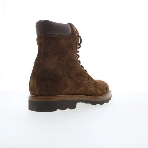 Di Bianco Ormea Mens Brown Suede Lace Up Casual Dress Boots
