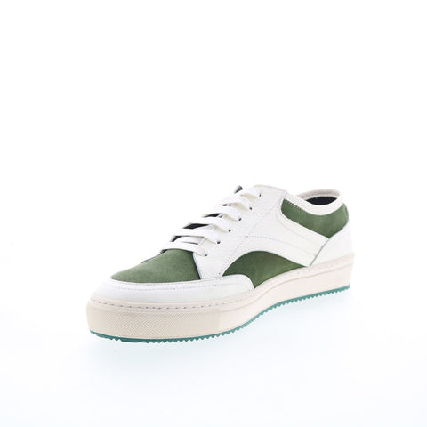 Pastori by Di Bianco Otho Mens White Leather Lace Up Lifestyle Sneakers Shoes