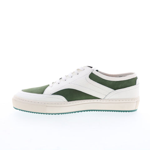 Pastori by Di Bianco Otho Mens White Leather Lace Up Lifestyle Sneakers Shoes