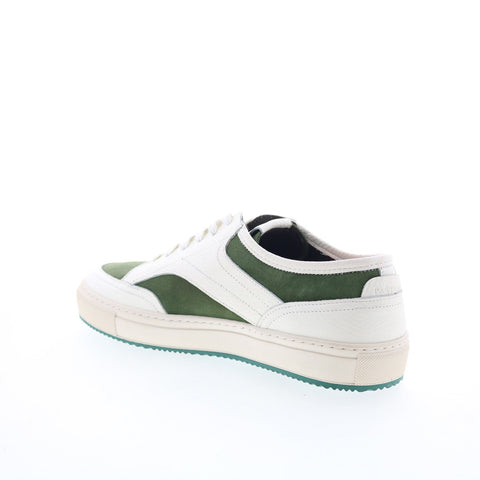 Pastori by Di Bianco Otho Mens White Leather Lace Up Lifestyle Sneakers Shoes