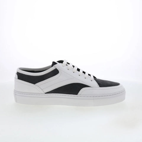 Pastori by Di Bianco Otho Mens White Leather Lace Up Lifestyle Sneakers Shoes