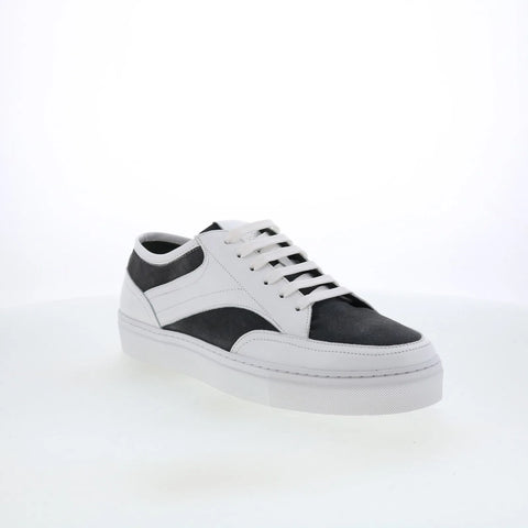 Pastori by Di Bianco Otho Mens White Leather Lace Up Lifestyle Sneakers Shoes
