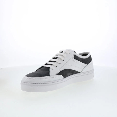 Pastori by Di Bianco Otho Mens White Leather Lace Up Lifestyle Sneakers Shoes