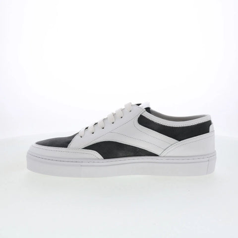 Pastori by Di Bianco Otho Mens White Leather Lace Up Lifestyle Sneakers Shoes