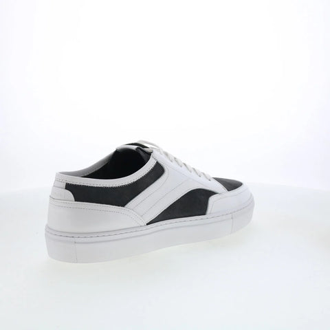 Pastori by Di Bianco Otho Mens White Leather Lace Up Lifestyle Sneakers Shoes