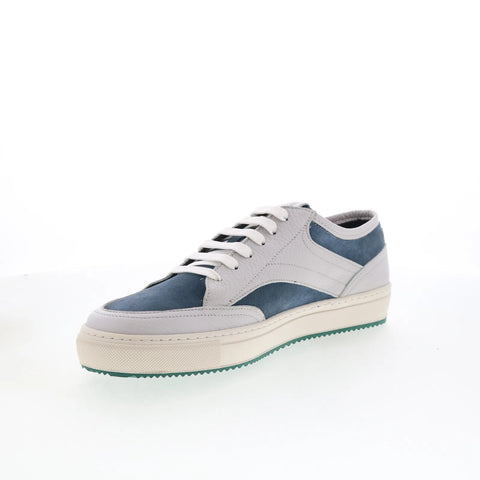 Pastori by Di Bianco Otho Mens Gray Leather Lace Up Lifestyle Sneakers Shoes