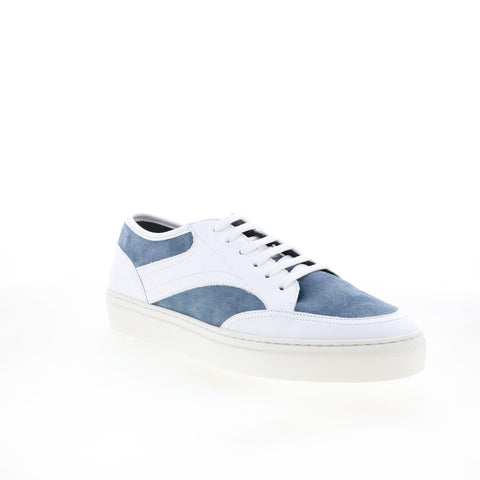 Pastori by Di Bianco Otho Mens Blue Suede Lace Up Lifestyle Sneakers Shoes