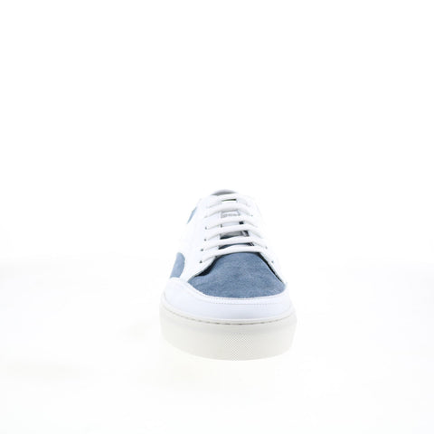 Pastori by Di Bianco Otho Mens Blue Suede Lace Up Lifestyle Sneakers Shoes